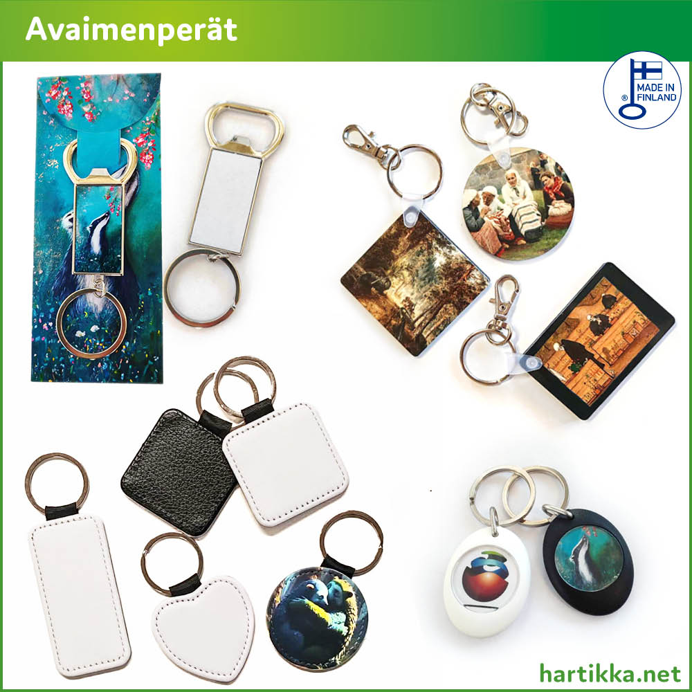 Tilaa kivat avaimenperät kustomoituina