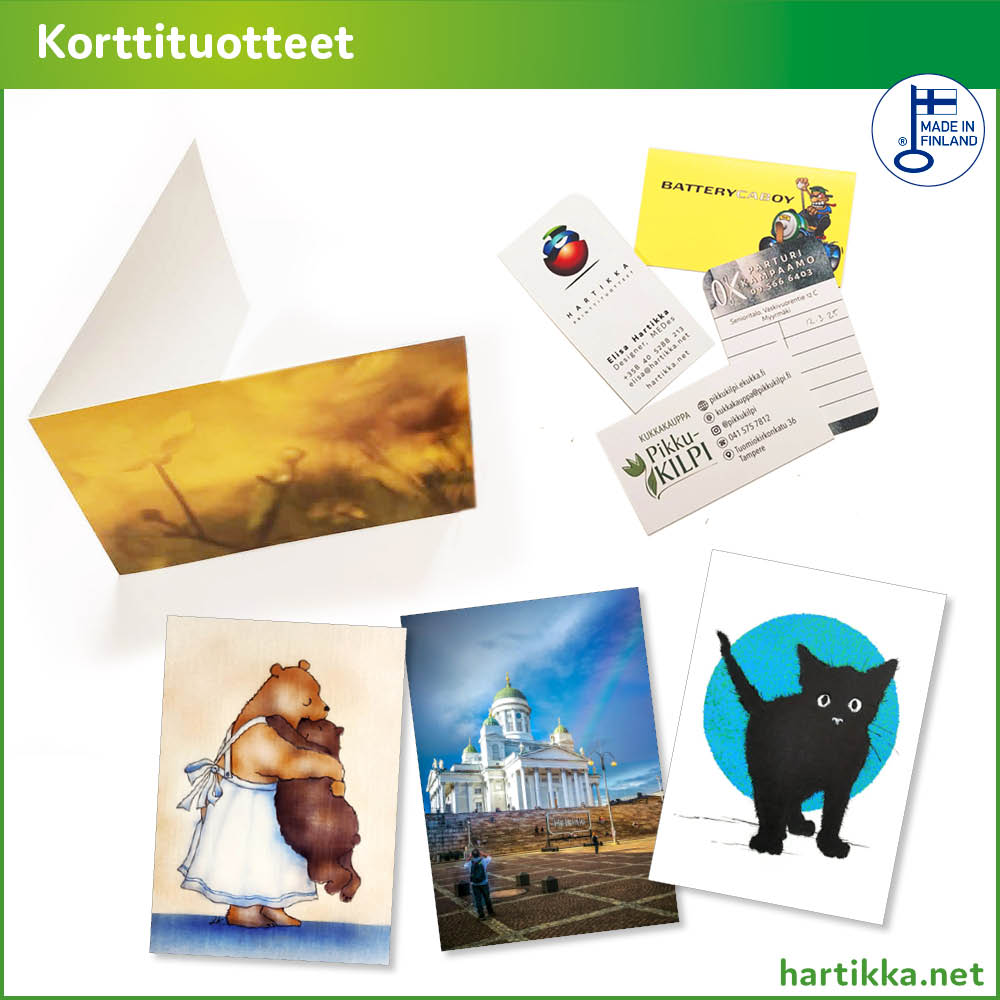 Kortteja moneen käyttöön